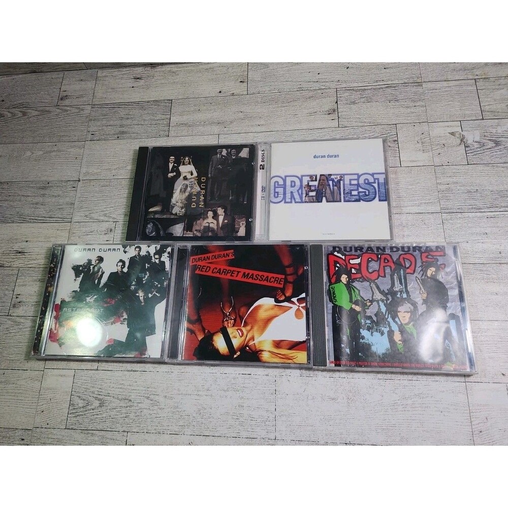 Duran Duran 5 CD Vintage Rock Album Lot - Greatest Decade Astronaut Red Carpet